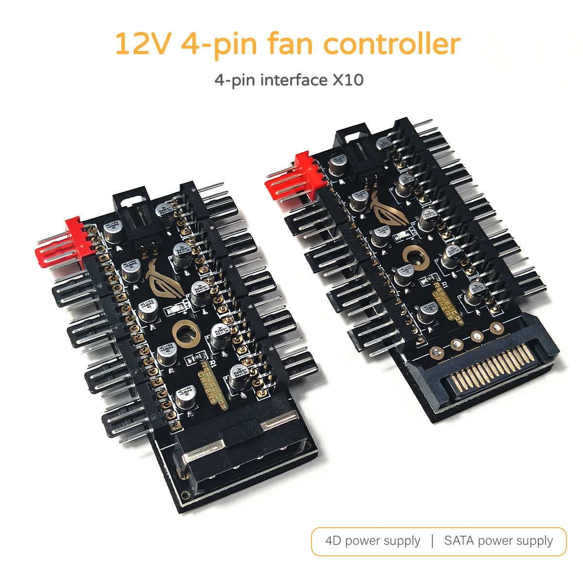 Pc Power Supply - 12V 4-Pin PWM Fan Controller Hub,