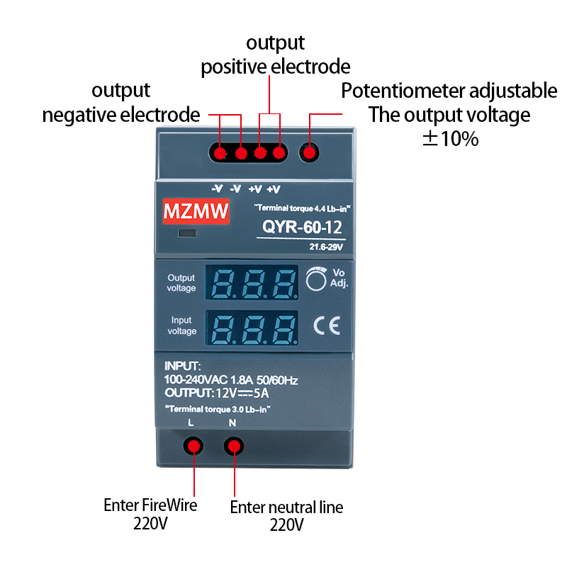 MZMW 60W 100W 150W DIN Rail Sw - đánh giá và giá Smps Power Supply