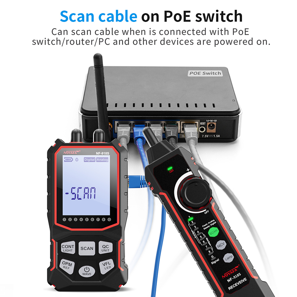 Noyafa Network Cable Tester LC - đánh giá và giá Power Supply Tester