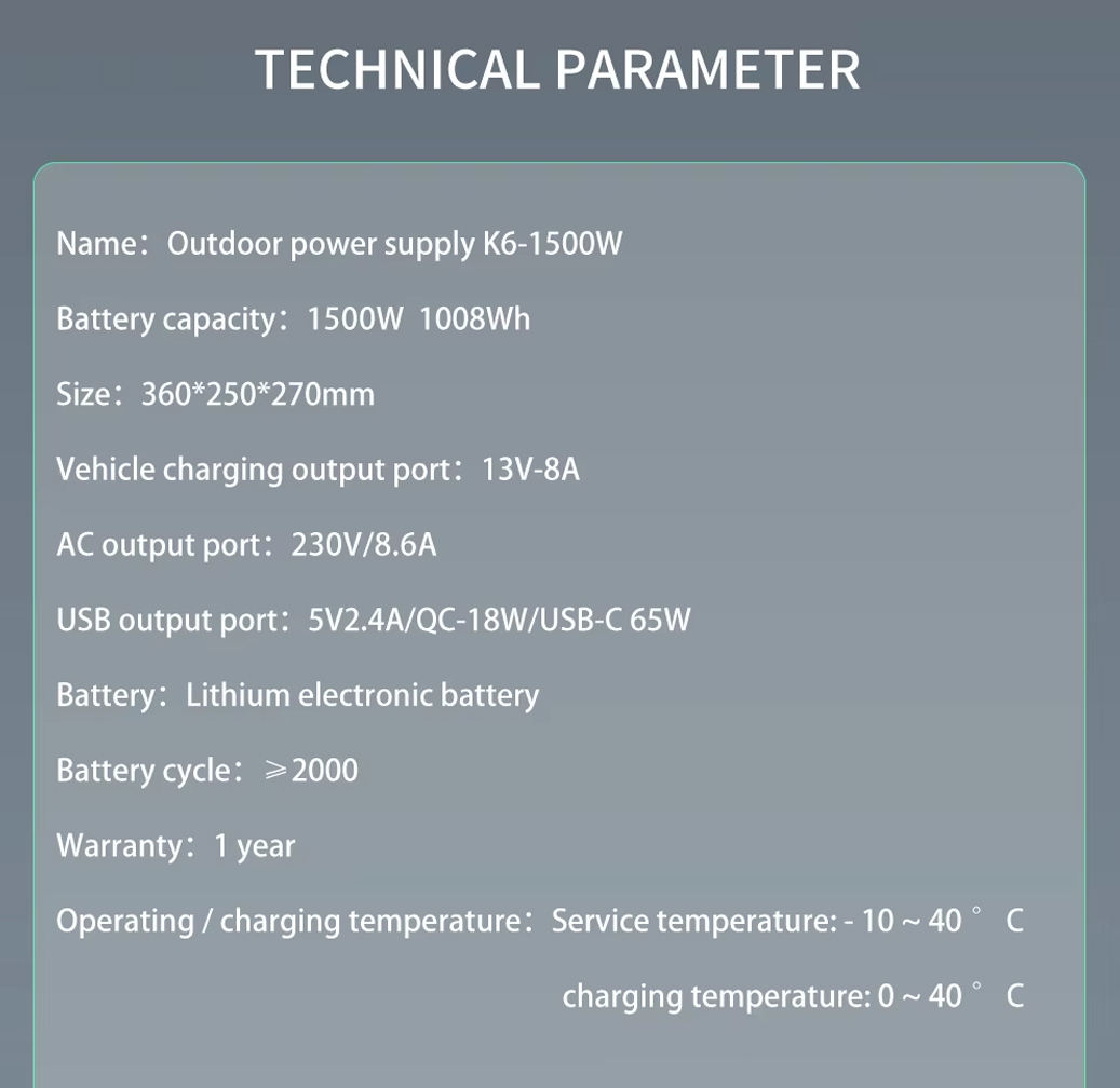 1500W 1008Wh Lithium Ion Car P - đánh giá và giá Power Supply