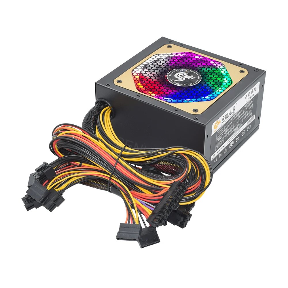 ATX 400W 600W 110-230V RGB 12V - đánh giá và giá Power Supply 750W