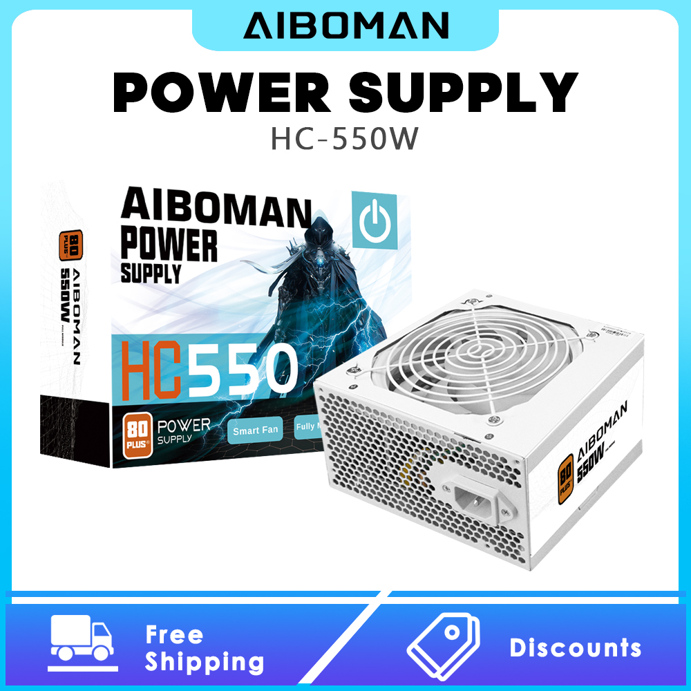 AIBOMAN Power Supply 550W 80PL - đánh giá và giá Power Supply 650W