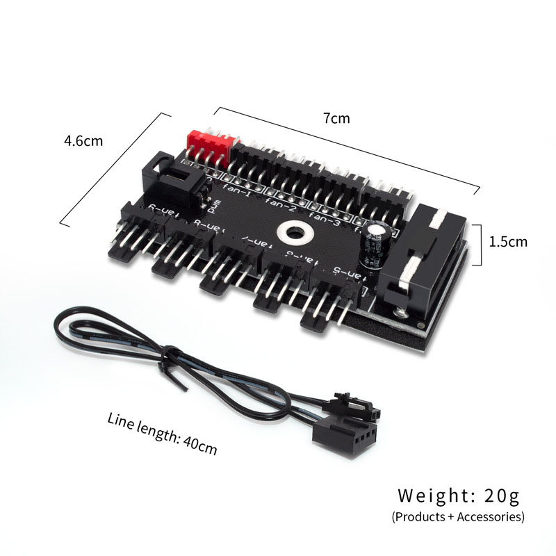 10-Port 4 Pin PWM Fan Hub Spli - đánh giá và giá Pc Power Supply