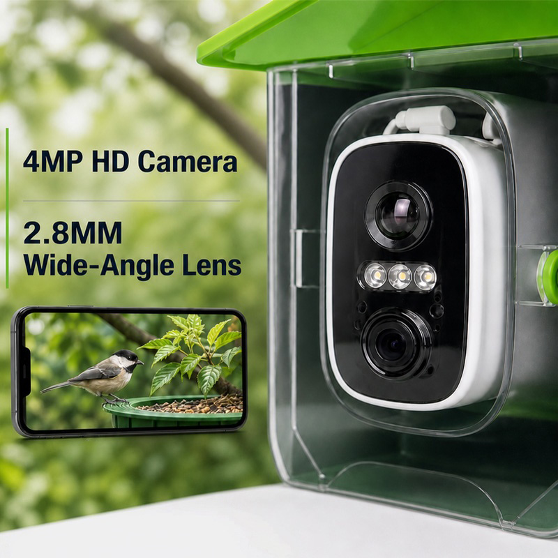 Camera Solar Bird Feeder D3-A1 - đánh giá và giá Power Supply