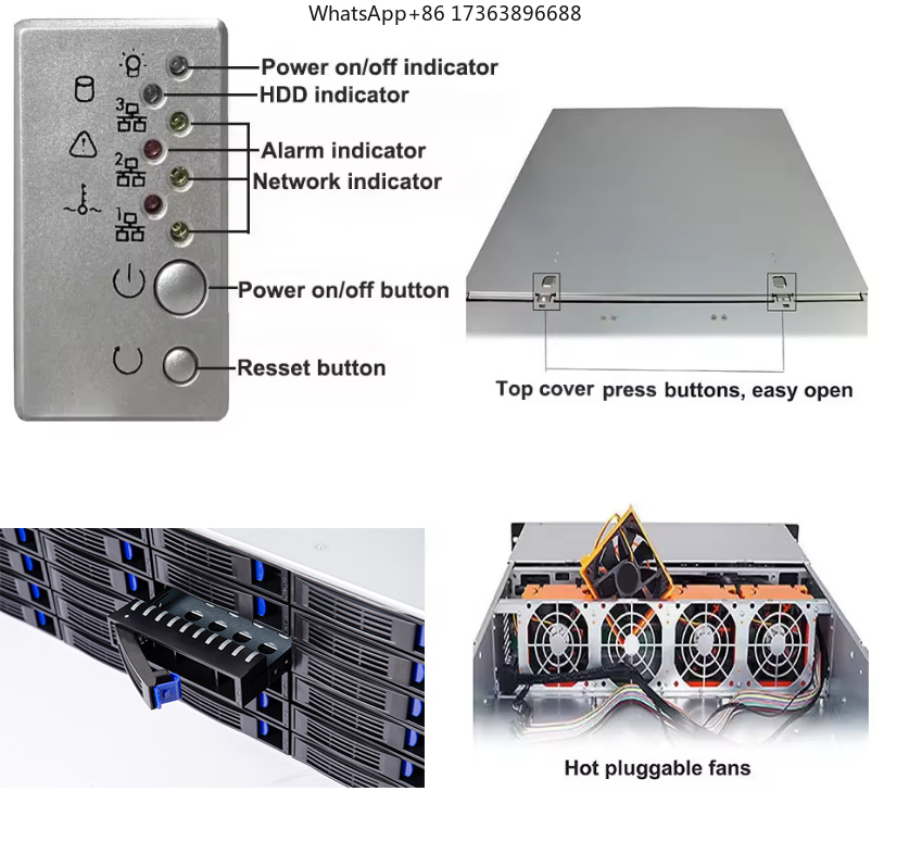 4U Rackmount Server Case 24 Ho - đánh giá và giá Server Power Supply