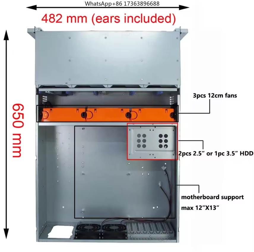 4U Rackmount Server Case 24 Ho - đánh giá và giá Server Power Supply